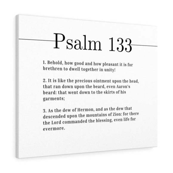 Scripture Sign  Dwell Together In Unity Psalm 133 Bible Verse Canvas Christian - Picture 2 of 2
